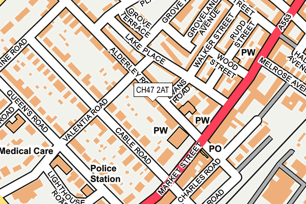 CH47 2AT map - OS OpenMap – Local (Ordnance Survey)