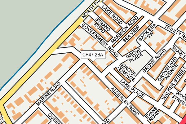 CH47 2BA map - OS OpenMap – Local (Ordnance Survey)