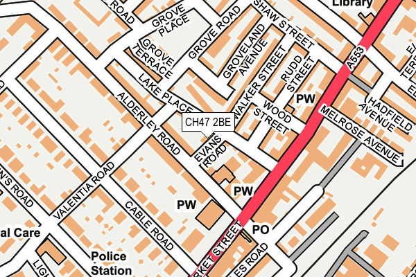 CH47 2BE map - OS OpenMap – Local (Ordnance Survey)