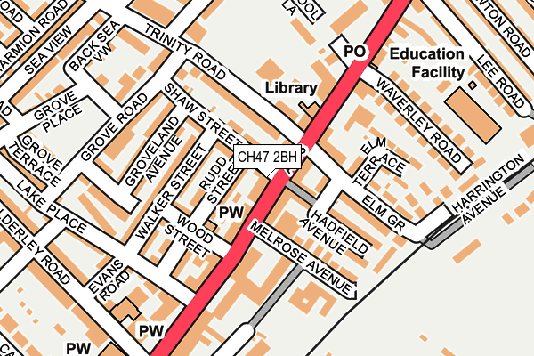 Map of ZONE FITNESS HOYLAKE LIMITED at local scale