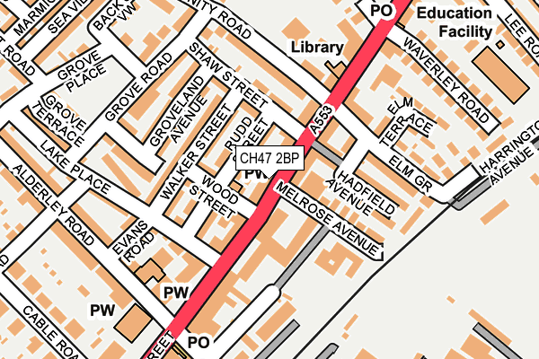 CH47 2BP map - OS OpenMap – Local (Ordnance Survey)