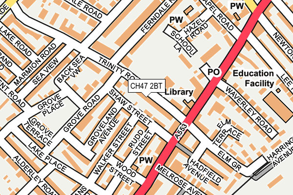 CH47 2BT map - OS OpenMap – Local (Ordnance Survey)