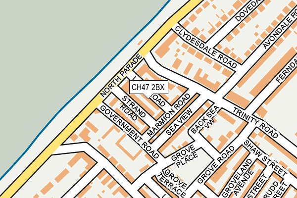 CH47 2BX map - OS OpenMap – Local (Ordnance Survey)