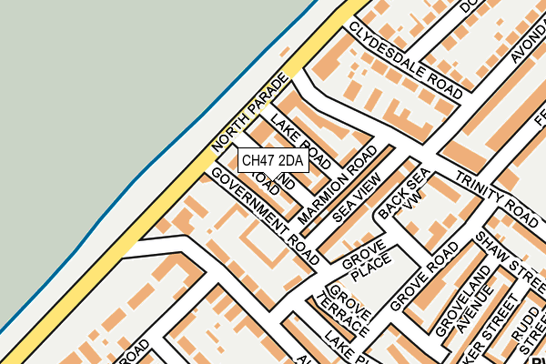 CH47 2DA map - OS OpenMap – Local (Ordnance Survey)