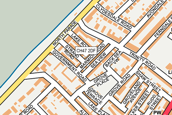 CH47 2DF map - OS OpenMap – Local (Ordnance Survey)