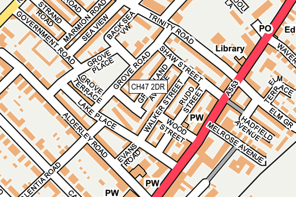 CH47 2DR map - OS OpenMap – Local (Ordnance Survey)