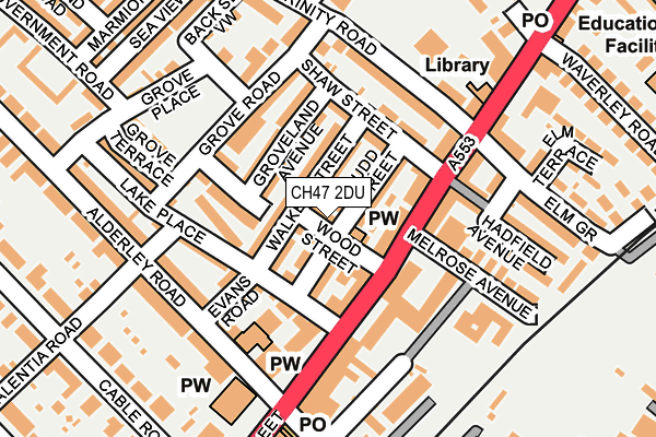 CH47 2DU map - OS OpenMap – Local (Ordnance Survey)