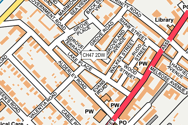 CH47 2DW map - OS OpenMap – Local (Ordnance Survey)