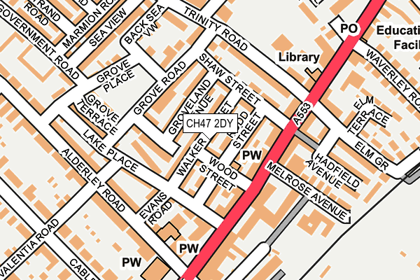 CH47 2DY map - OS OpenMap – Local (Ordnance Survey)