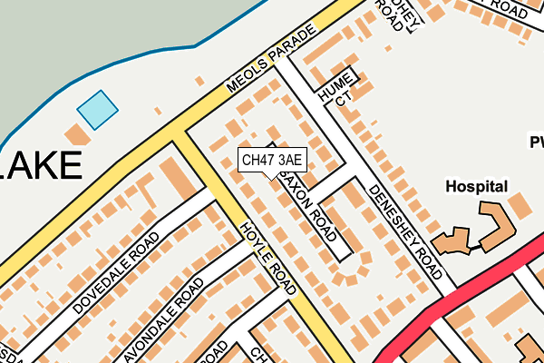 CH47 3AE map - OS OpenMap – Local (Ordnance Survey)