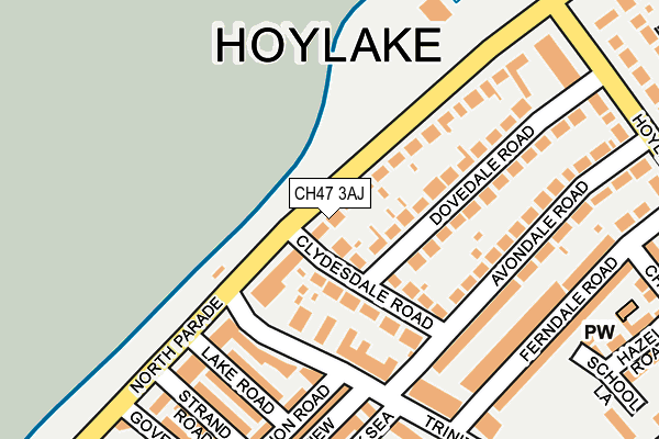 CH47 3AJ map - OS OpenMap – Local (Ordnance Survey)