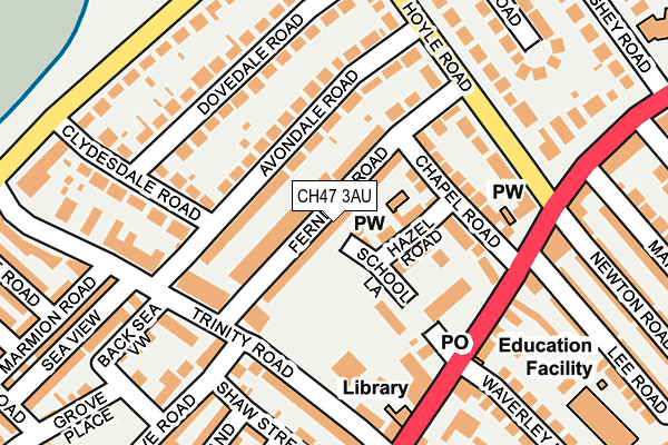 CH47 3AU map - OS OpenMap – Local (Ordnance Survey)