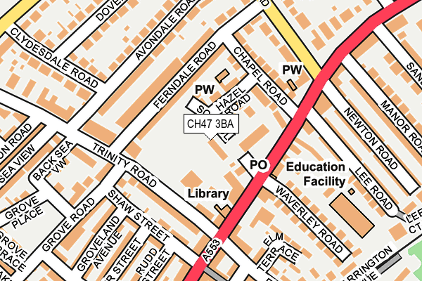 CH47 3BA map - OS OpenMap – Local (Ordnance Survey)