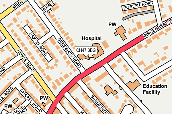 CH47 3BG map - OS OpenMap – Local (Ordnance Survey)