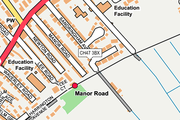 CH47 3BX map - OS OpenMap – Local (Ordnance Survey)