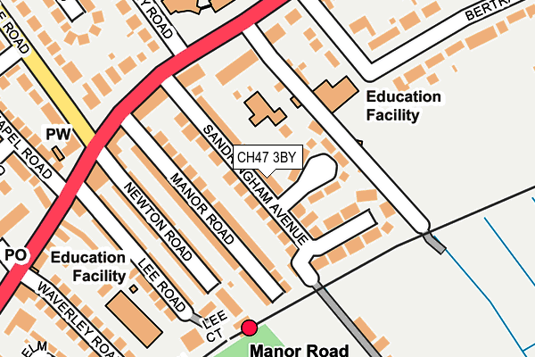 CH47 3BY map - OS OpenMap – Local (Ordnance Survey)