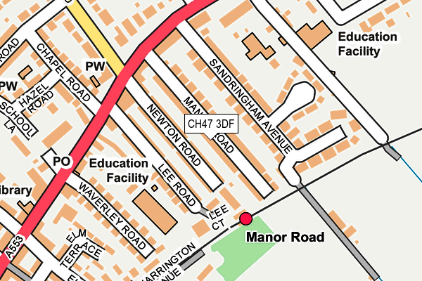 CH47 3DF map - OS OpenMap – Local (Ordnance Survey)