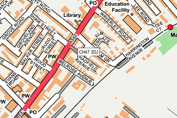 CH47 3DJ map - OS OpenMap – Local (Ordnance Survey)