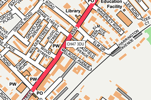 CH47 3DU map - OS OpenMap – Local (Ordnance Survey)