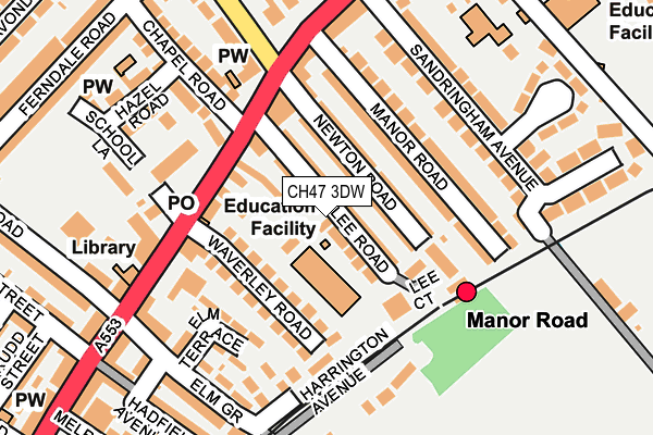 CH47 3DW map - OS OpenMap – Local (Ordnance Survey)