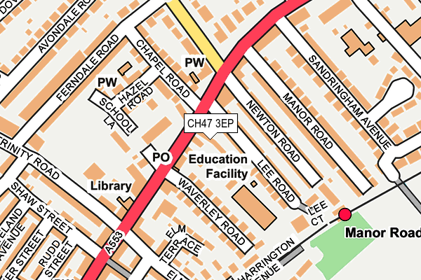 CH47 3EP map - OS OpenMap – Local (Ordnance Survey)