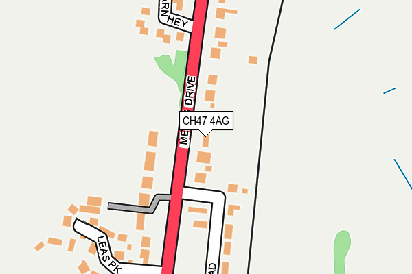 CH47 4AG map - OS OpenMap – Local (Ordnance Survey)