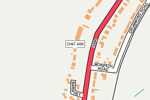 CH47 4AN map - OS OpenMap – Local (Ordnance Survey)