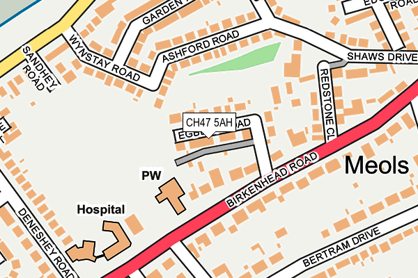 CH47 5AH map - OS OpenMap – Local (Ordnance Survey)