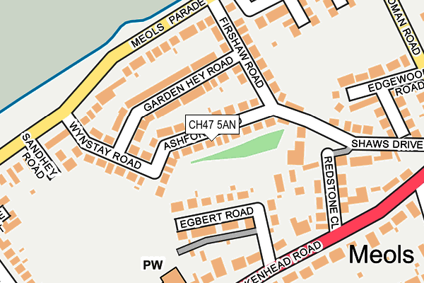 CH47 5AN map - OS OpenMap – Local (Ordnance Survey)