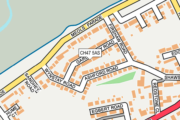 CH47 5AS map - OS OpenMap – Local (Ordnance Survey)