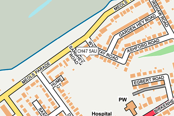 CH47 5AU map - OS OpenMap – Local (Ordnance Survey)