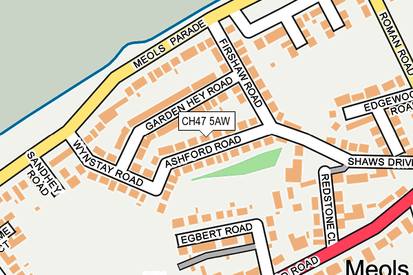 CH47 5AW map - OS OpenMap – Local (Ordnance Survey)