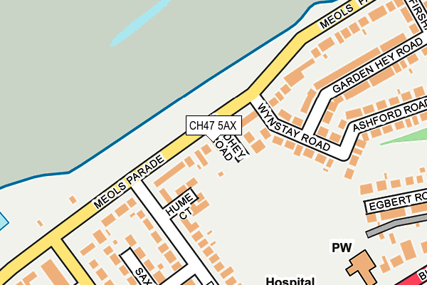 CH47 5AX map - OS OpenMap – Local (Ordnance Survey)