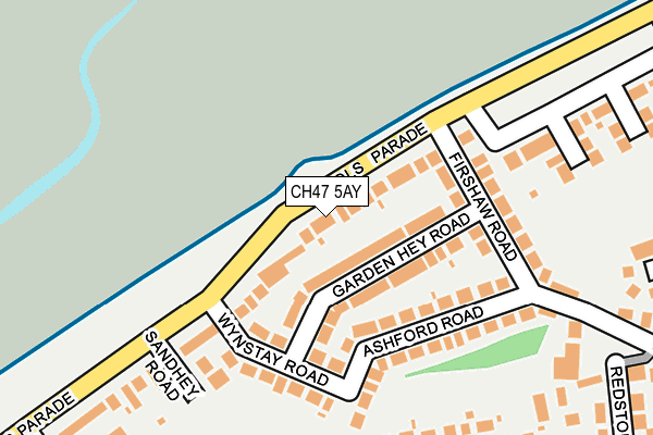 CH47 5AY map - OS OpenMap – Local (Ordnance Survey)