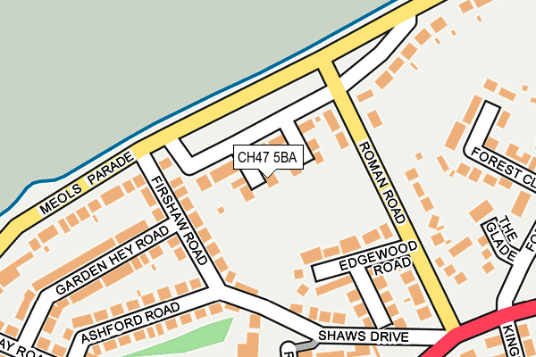 CH47 5BA map - OS OpenMap – Local (Ordnance Survey)