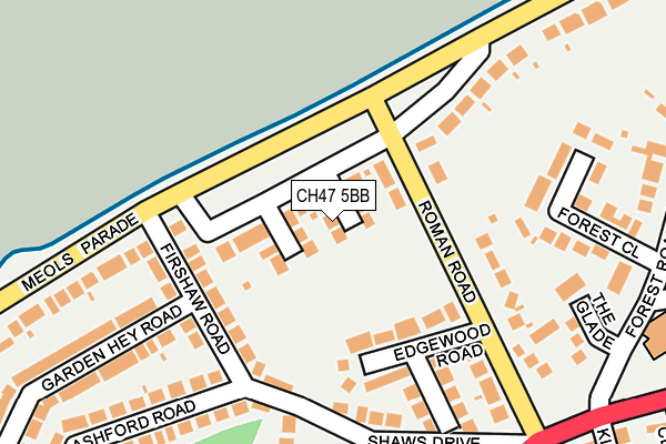 CH47 5BB map - OS OpenMap – Local (Ordnance Survey)