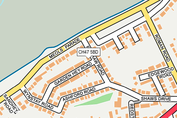 CH47 5BD map - OS OpenMap – Local (Ordnance Survey)