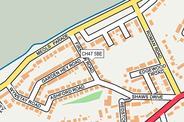 CH47 5BE map - OS OpenMap – Local (Ordnance Survey)