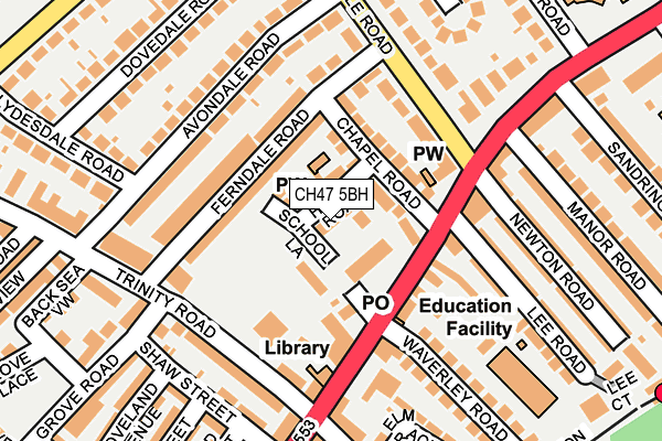 CH47 5BH map - OS OpenMap – Local (Ordnance Survey)