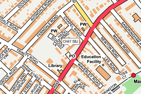 CH47 5BJ map - OS OpenMap – Local (Ordnance Survey)