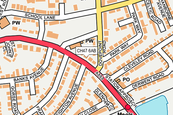 CH47 6AB map - OS OpenMap – Local (Ordnance Survey)
