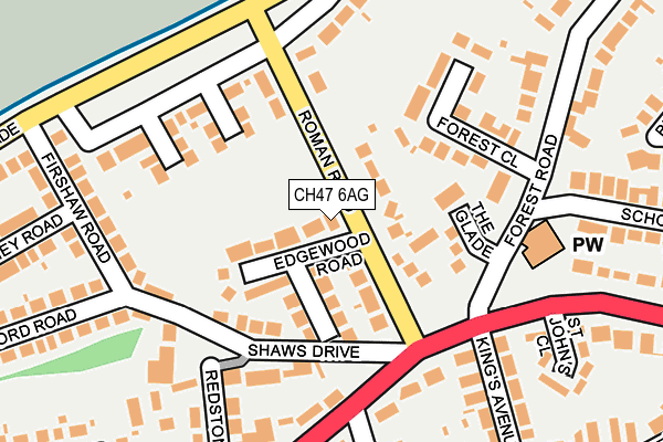 CH47 6AG map - OS OpenMap – Local (Ordnance Survey)