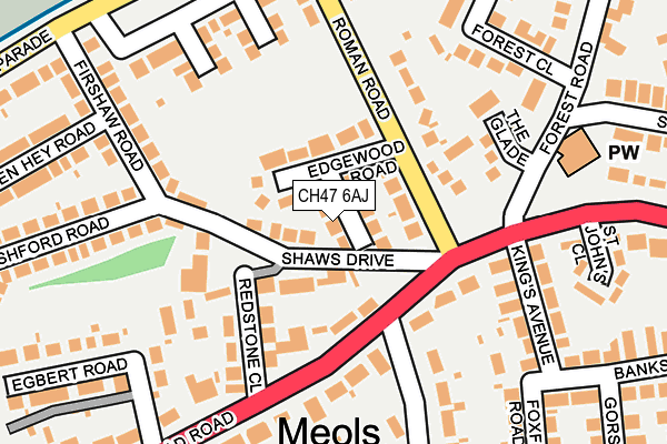 CH47 6AJ map - OS OpenMap – Local (Ordnance Survey)