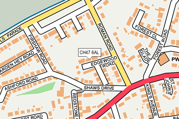 CH47 6AL map - OS OpenMap – Local (Ordnance Survey)