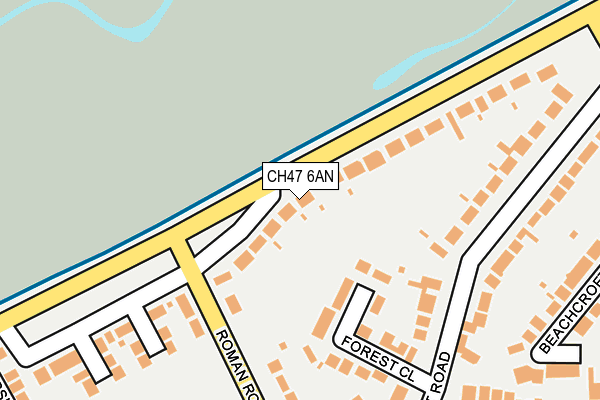 CH47 6AN map - OS OpenMap – Local (Ordnance Survey)