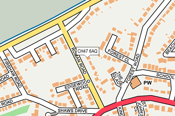 CH47 6AQ map - OS OpenMap – Local (Ordnance Survey)