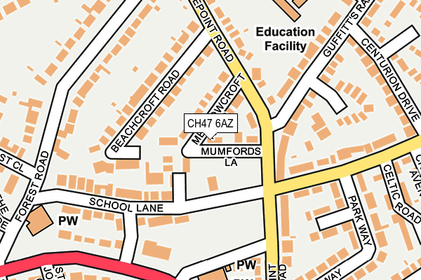 CH47 6AZ map - OS OpenMap – Local (Ordnance Survey)