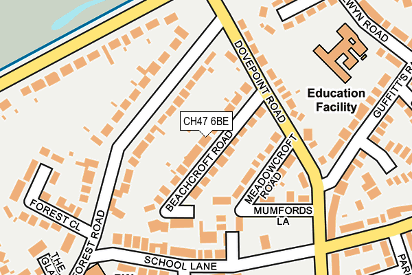 CH47 6BE map - OS OpenMap – Local (Ordnance Survey)