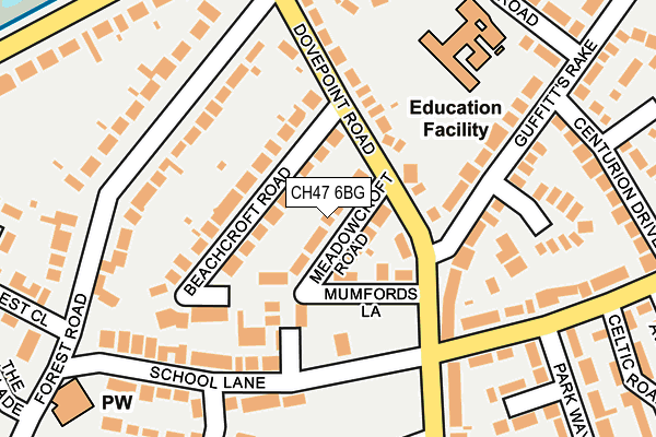 CH47 6BG map - OS OpenMap – Local (Ordnance Survey)