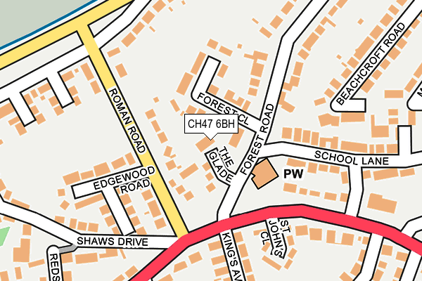 CH47 6BH map - OS OpenMap – Local (Ordnance Survey)